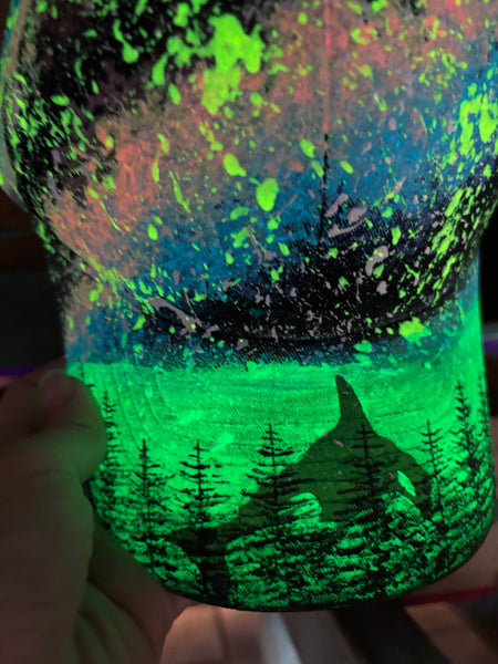 Hidden Orca Glow in the Dark Galaxy Hat