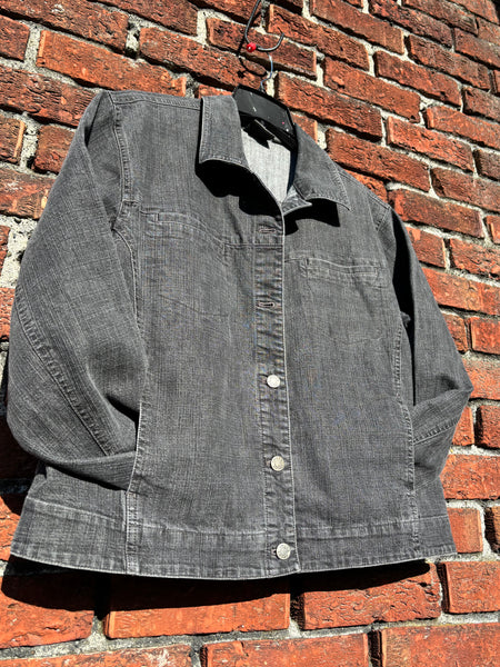 Sunset Galaxy Glow in the Dark Jean Jacket - Hand Painted, Upcycled Women's Denim Jacket