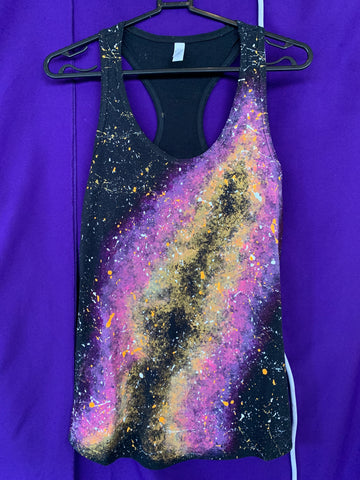 Ladies Tank Top Glow in the Dark Galaxy