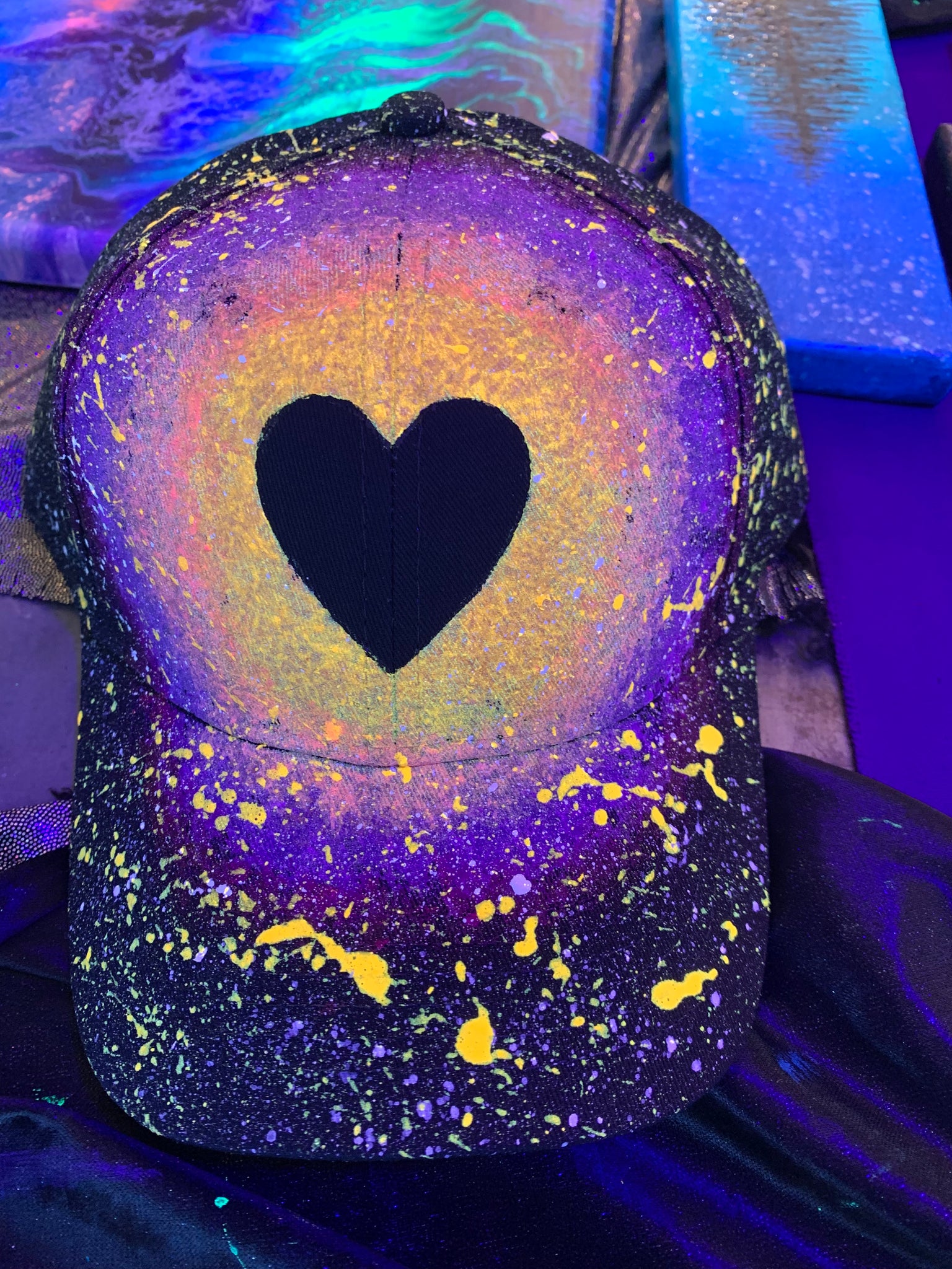 Glow in the Dark Heart Hat