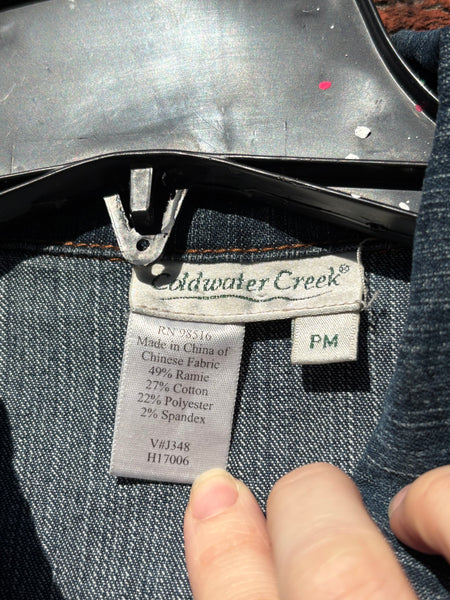 Green and Blue Cosmic Glow in the Dark Jean Jacket - Hand Painted, Upcycled Women's Denim Jacket