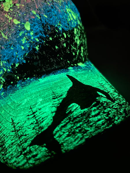 Hidden Orca Glow in the Dark Galaxy Hat