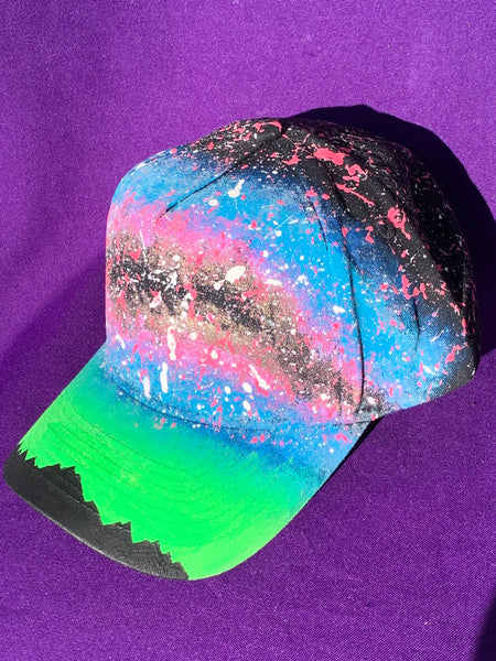 Hidden UFO Glow in the Dark Galaxy Hat