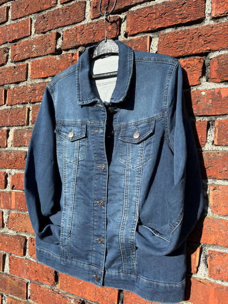 Glow in the Dark Aurora Borealis Jean Jacket - Hand Painted, Women's Medium Denim Jacket