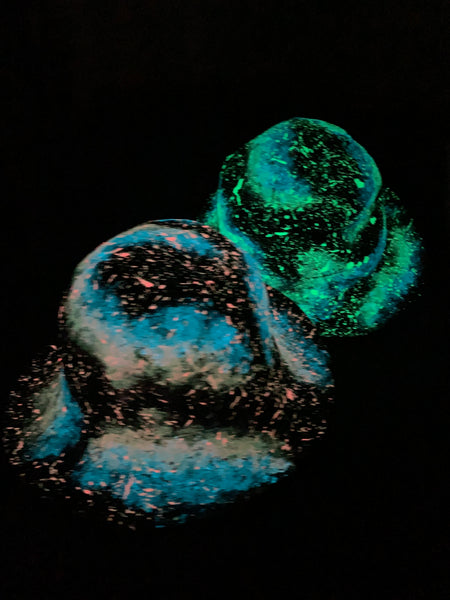 Blue and Green Galaxy - Glow in the Dark Bucket Hat